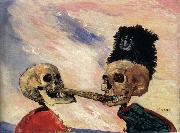 James Ensor Skeletons Fighting Over a Pickled Herring oil painting